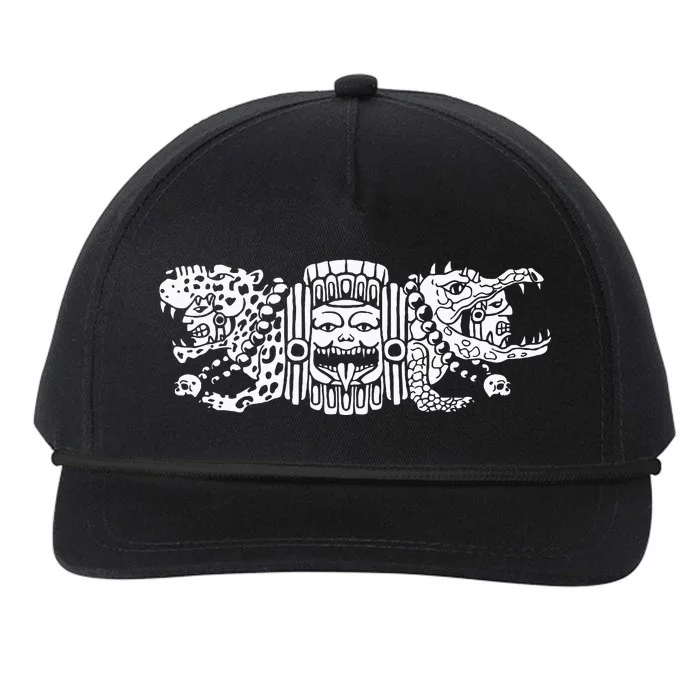 Aztec Jaguar Aztec Crocodile Mayan Snapback Five-Panel Rope Hat