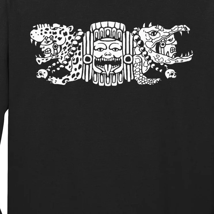 Aztec Jaguar Aztec Crocodile Mayan Tall Long Sleeve T-Shirt