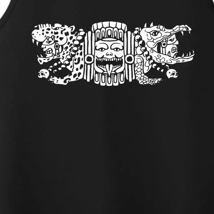 Aztec Jaguar Aztec Crocodile Mayan Performance Tank