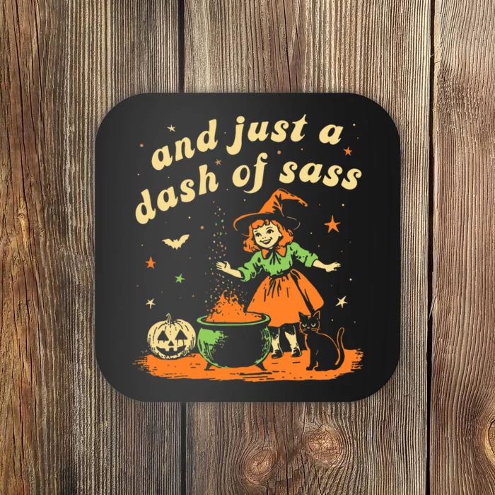 And Just A Dash Of Sass Baby Halloween Witch Baby Witch Coaster