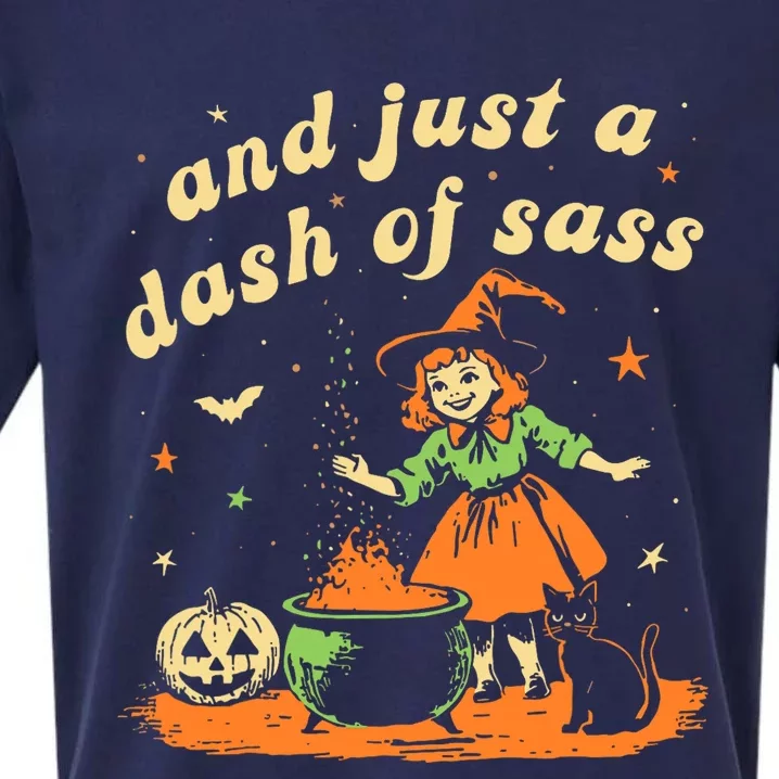 And Just A Dash Of Sass Baby Halloween Witch Baby Witch Sueded Cloud Jersey T-Shirt