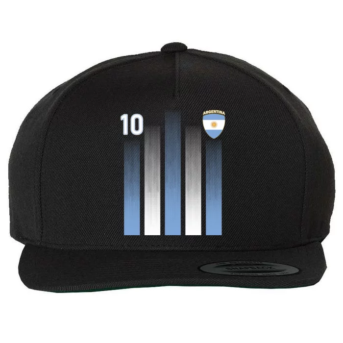 Argentinian Jersey Argentina Soccer Jersey 10 Football Fan Wool Snapback Cap