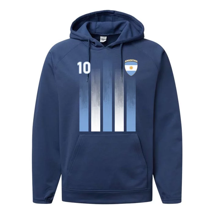 Argentinian Jersey Argentina Soccer Jersey 10 Football Fan Performance Fleece Hoodie