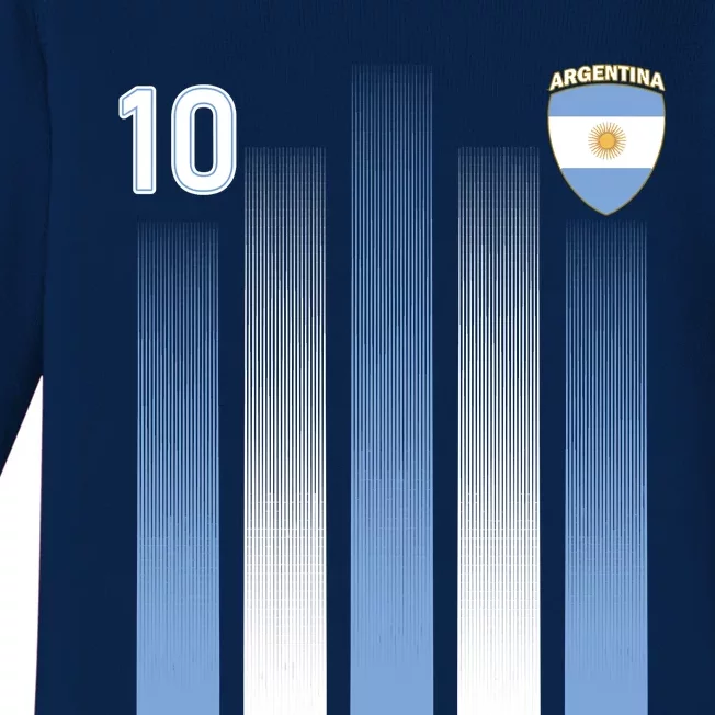 Argentinian Jersey Argentina Soccer Jersey 10 Football Fan Baby Long Sleeve Bodysuit