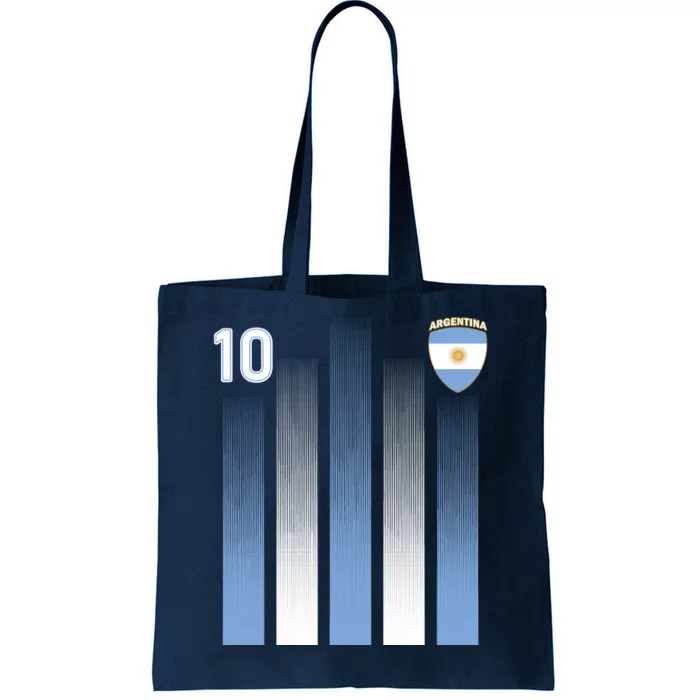 Argentinian Jersey Argentina Soccer Jersey 10 Football Fan Tote Bag