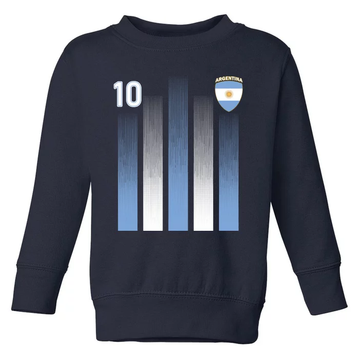 Argentinian Jersey Argentina Soccer Jersey 10 Football Fan Toddler Sweatshirt