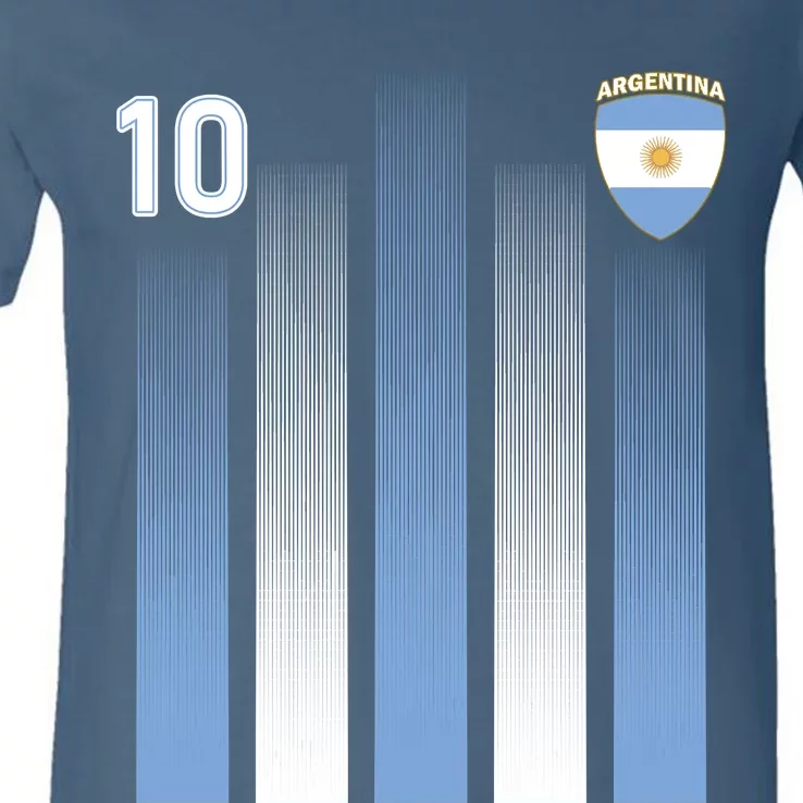 Argentinian Jersey Argentina Soccer Jersey 10 Football Fan V-Neck T-Shirt