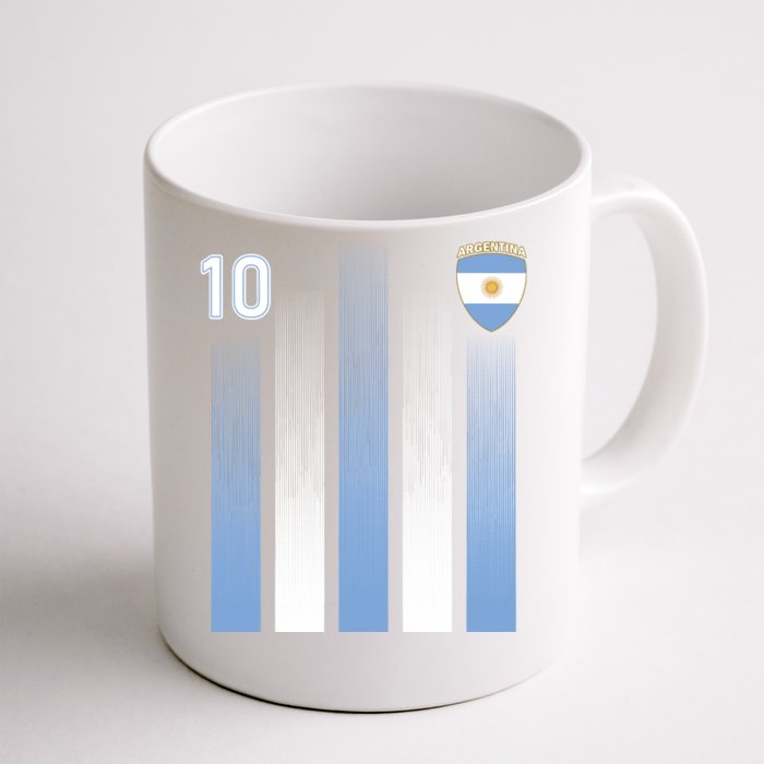 Argentinian Jersey Argentina Soccer Jersey 10 Football Fan Front & Back Coffee Mug