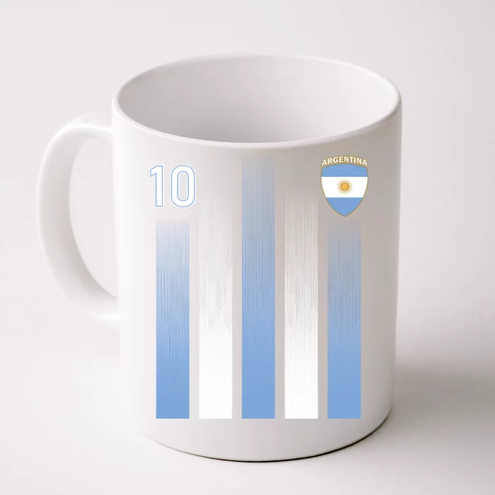 Argentinian Jersey Argentina Soccer Jersey 10 Football Fan Front & Back Coffee Mug