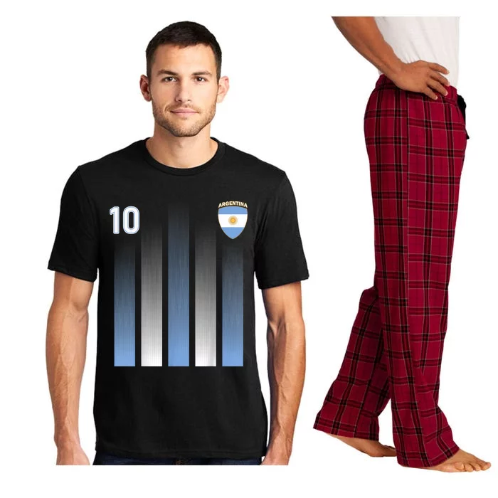 Argentinaian Jersey Argentina Soccer Jersey 10 Football Fan Pajama Set