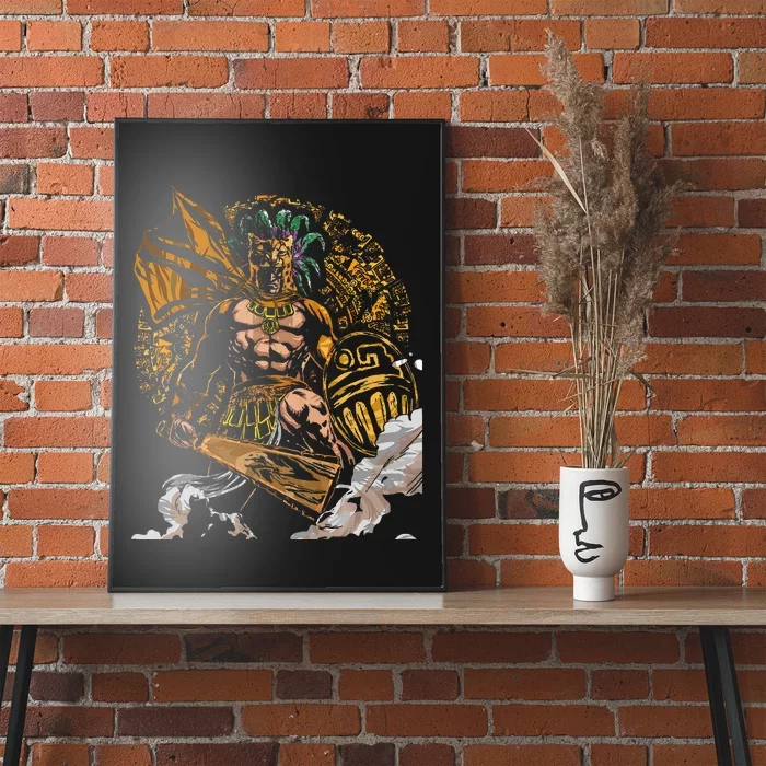 Aztec Jaguar Ancient Warrior Native Mexican Mythology Poster