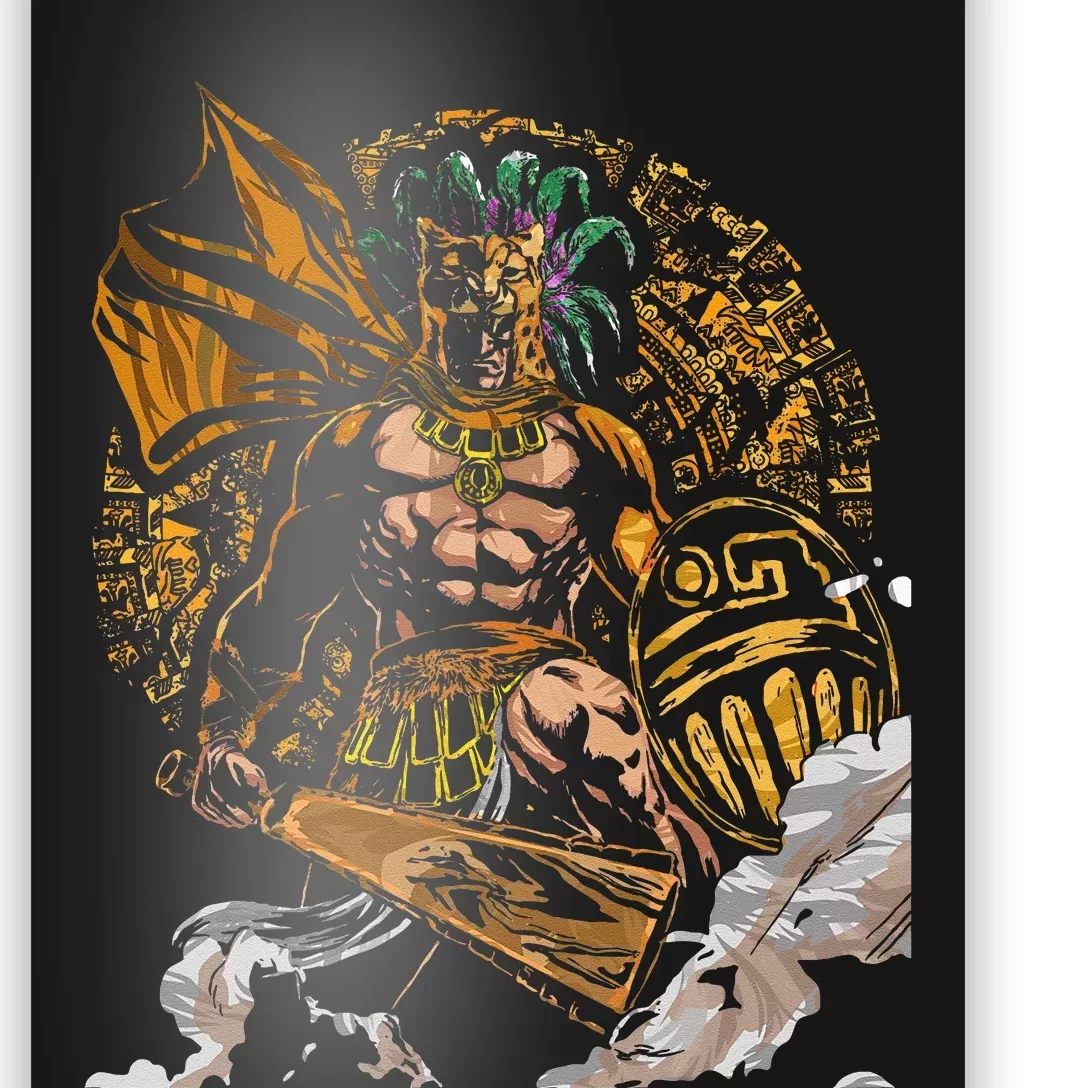 Aztec Jaguar Ancient Warrior Native Mexican Mythology Poster