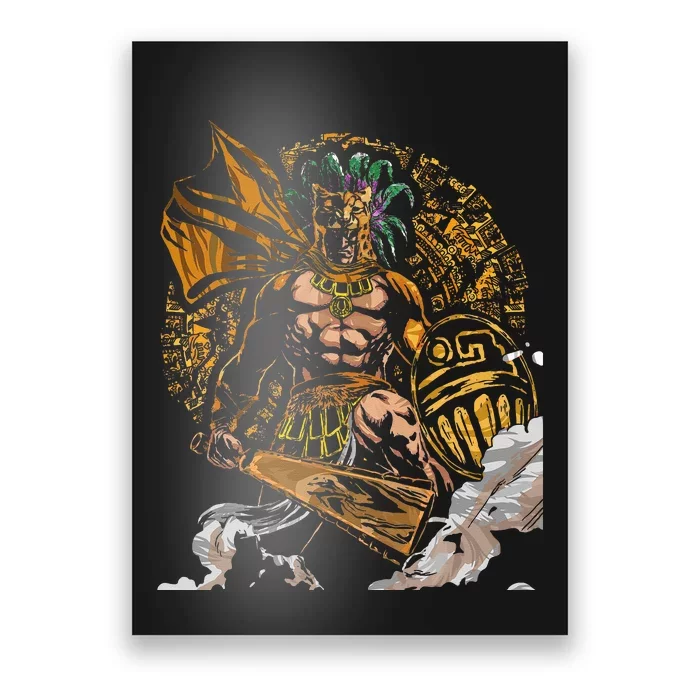 Aztec Jaguar Ancient Warrior Native Mexican Mythology Poster