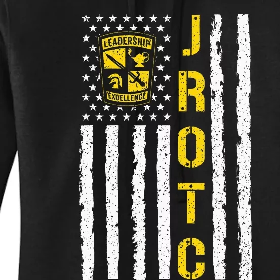 Army JROTC American Flag Junior ROTC Leadership Excellence Women's Pullover Hoodie