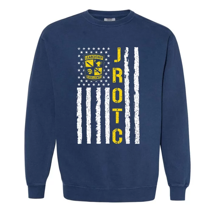 Army JROTC American Flag Junior ROTC Leadership Excellence Garment-Dyed Sweatshirt