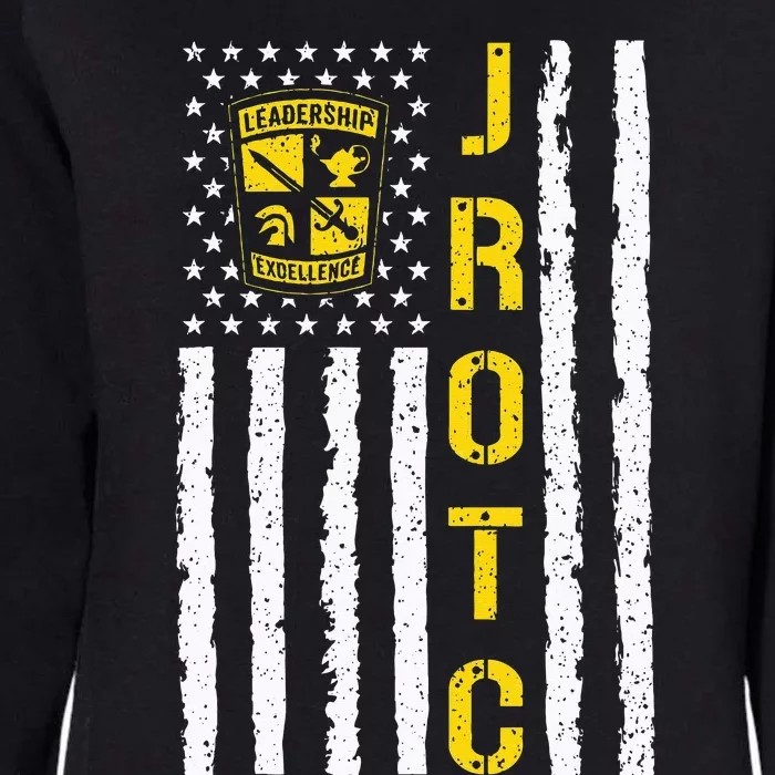 Army JROTC American Flag Junior ROTC Leadership Excellence Womens California Wash Sweatshirt