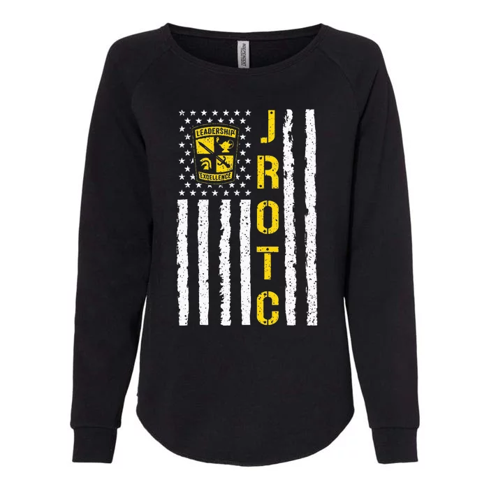 Army JROTC American Flag Junior ROTC Leadership Excellence Womens California Wash Sweatshirt