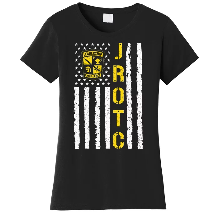 Army JROTC American Flag Junior ROTC Leadership Excellence Women's T-Shirt