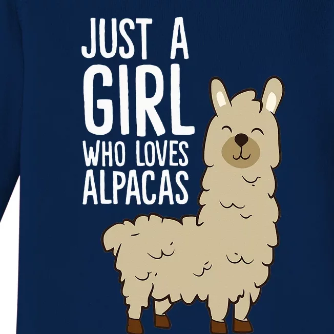 Alpaca Just a Who Loves Alpacas Baby Long Sleeve Bodysuit