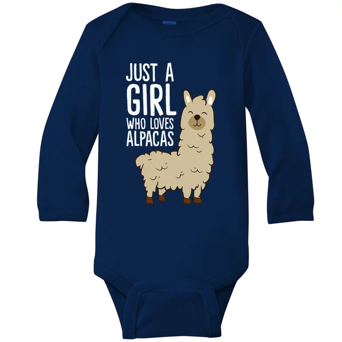 Alpaca Just a Who Loves Alpacas Baby Long Sleeve Bodysuit