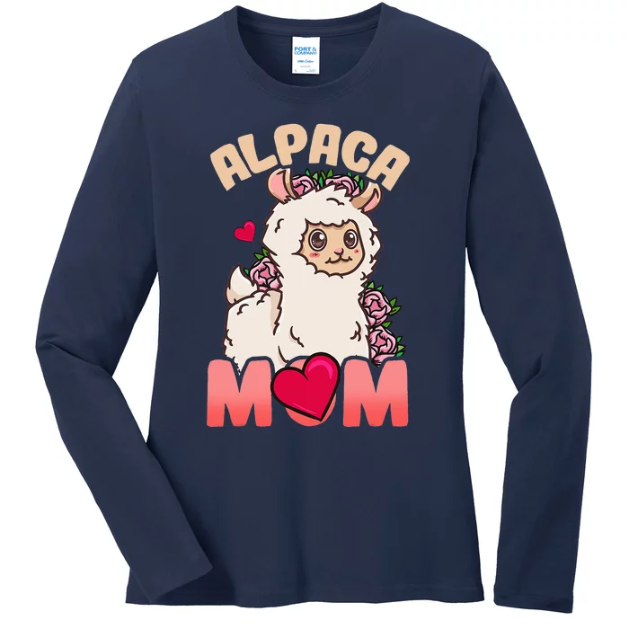 Alpaca Just A Who Loves Alpacas Alpaca Mom Ladies Long Sleeve Shirt