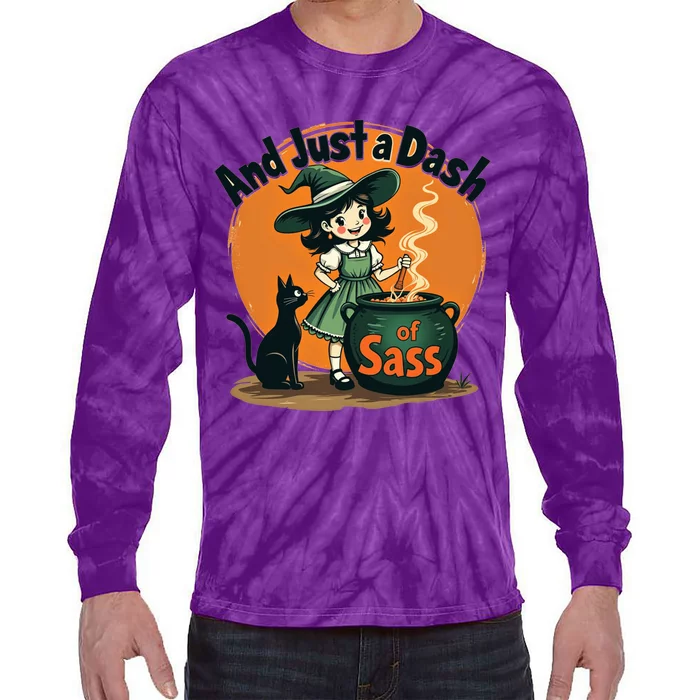 And Just A Dash Of Sass Baby Happy Halloween Witch Tie-Dye Long Sleeve Shirt