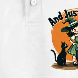 And Just A Dash Of Sass Baby Happy Halloween Witch Dry Zone Grid Performance Polo