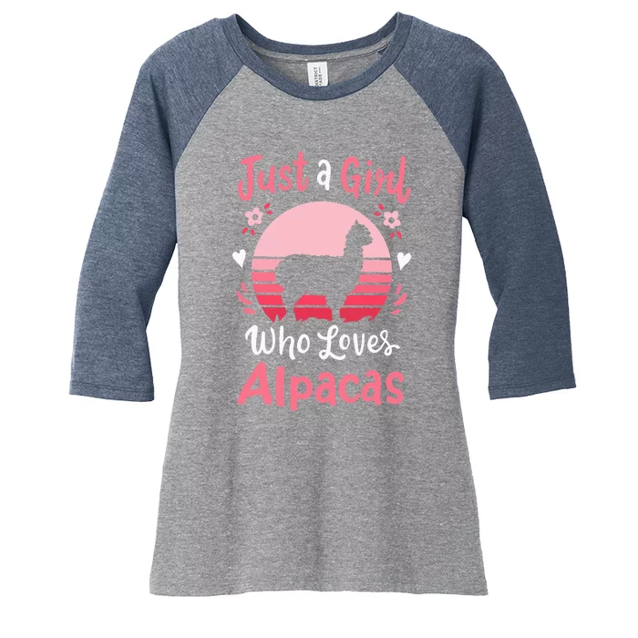 Alpaca Just a Who Loves Alpacas Women's Tri-Blend 3/4-Sleeve Raglan Shirt