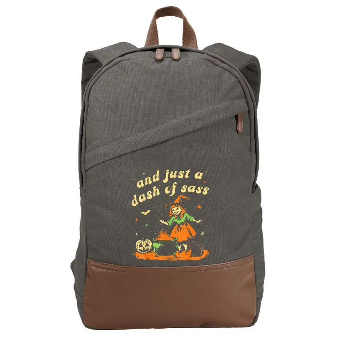 And Just A Dash Of Sass Baby Halloween Witch Cotton Canvas Backpack