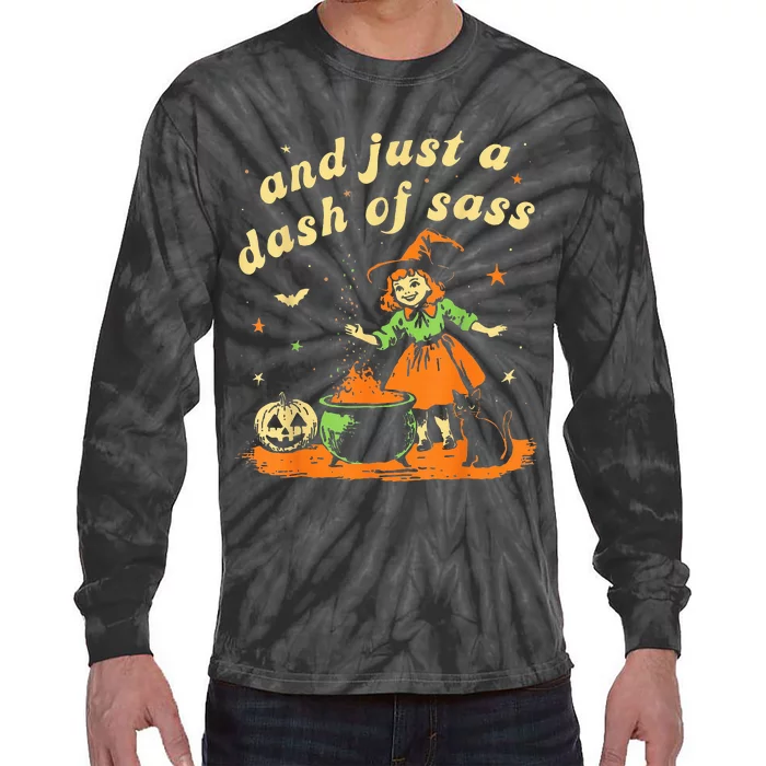 And Just A Dash Of Sass Baby Halloween Witch Tie-Dye Long Sleeve Shirt