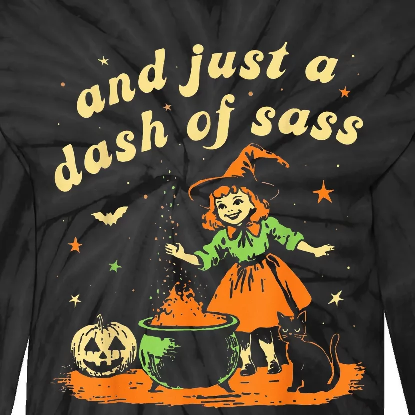 And Just A Dash Of Sass Baby Halloween Witch Tie-Dye Long Sleeve Shirt