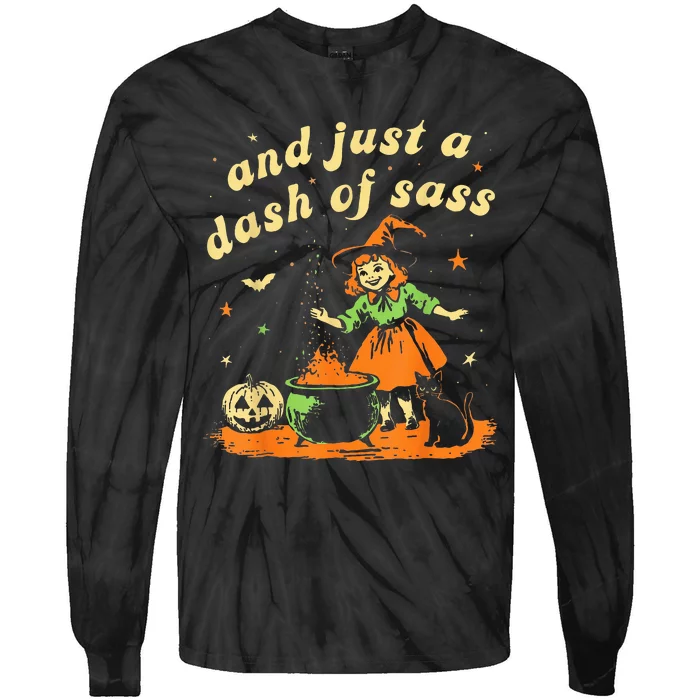 And Just A Dash Of Sass Baby Halloween Witch Tie-Dye Long Sleeve Shirt