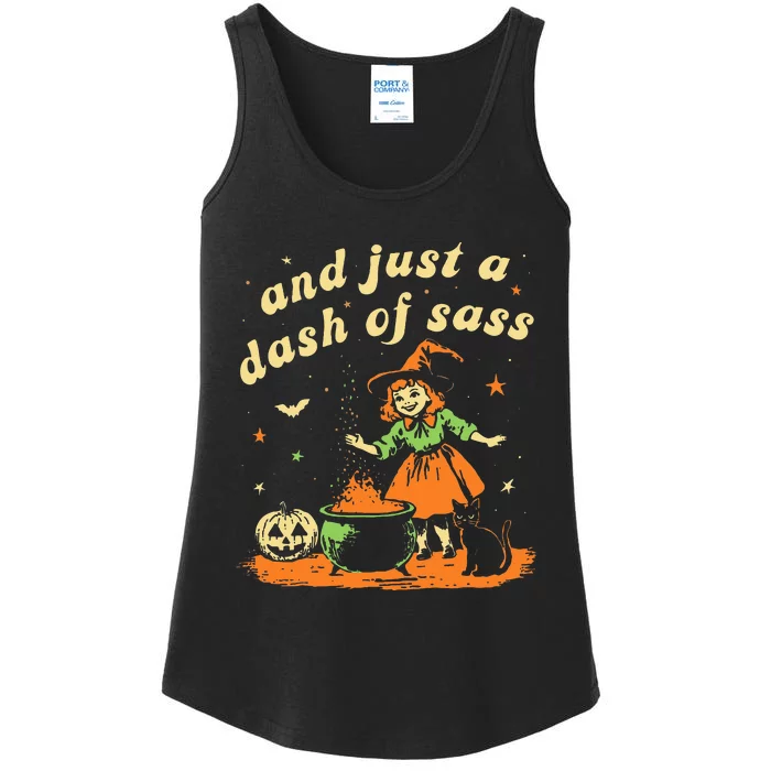 And Just A Dash Of Sass Baby Halloween Witch Ladies Essential Tank