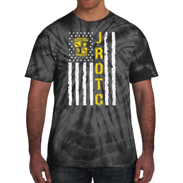 Army JROTC American Flag Junior ROTC Leadership Excellence Tie-Dye T-Shirt