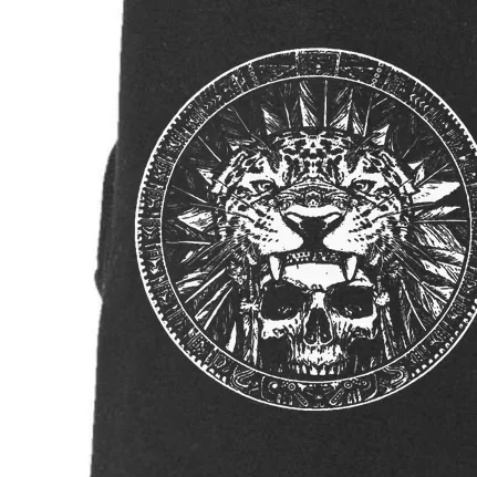 Aztec Jaguar Ancient Warrior Native Mexican Mythology Doggie 3-End Fleece Hoodie