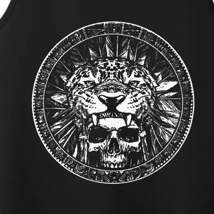 Aztec Jaguar Ancient Warrior Native Mexican Mythology Performance Tank