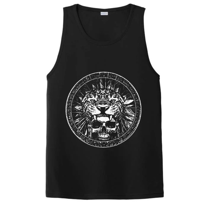 Aztec Jaguar Ancient Warrior Native Mexican Mythology Performance Tank