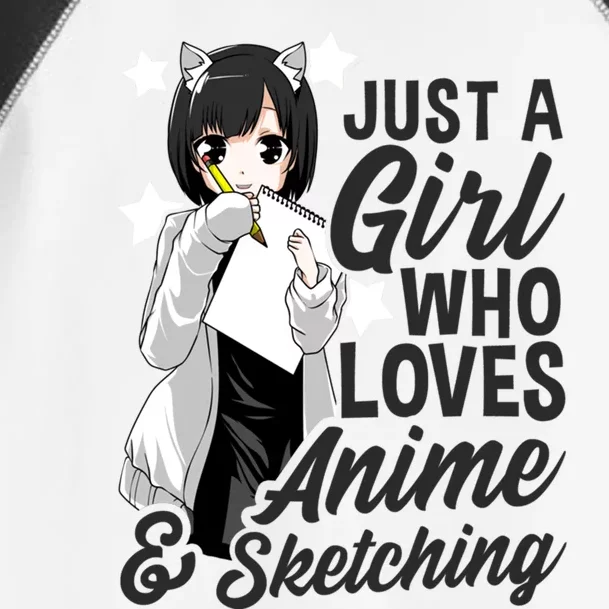 Anime Just A Who Loves Anime And Sketching Drawing Gift Toddler Fine Jersey T-Shirt