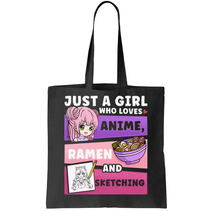 Anime Just a Who Loves Anime Ra and Sketching Tote Bag