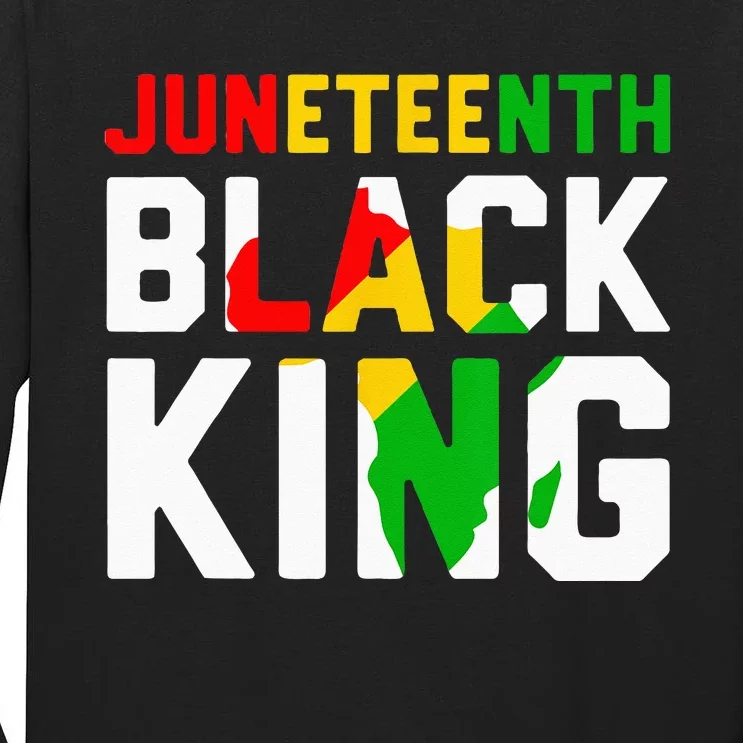 Awesome Juneteenth Black King Melanin Fathers Day Tall Long Sleeve T-Shirt