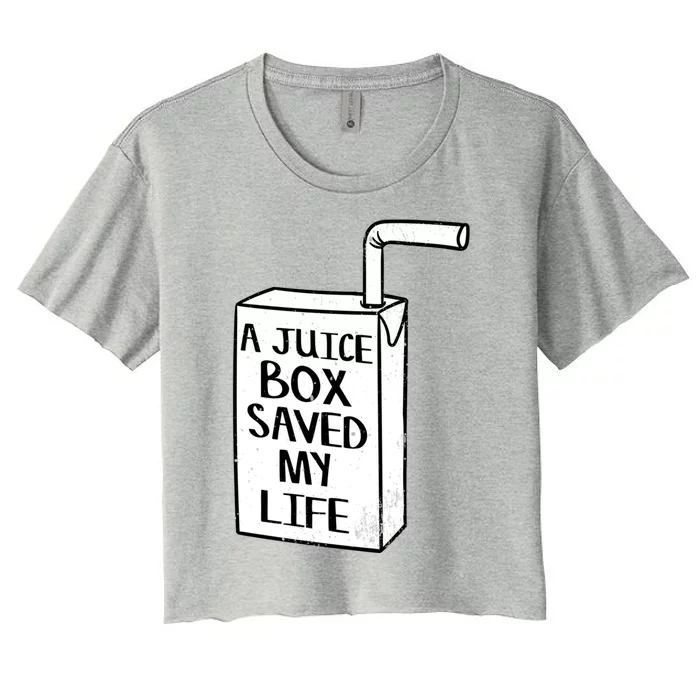 A Juice Box Saved My Life Diabetes Awareness Gift Women's Crop Top Tee