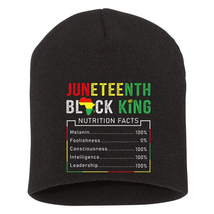 Awesome Juneteenth Black King Melanin Fathers Day Short Acrylic Beanie