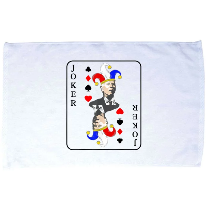 Anti Joe Biden Funny Biden Joker Playing Card Microfiber Hand Towel