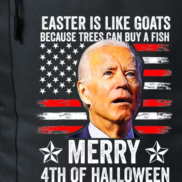 Anti Joe Biden Merry 4th Of Halloween 4th Of July Daily Commute Backpack