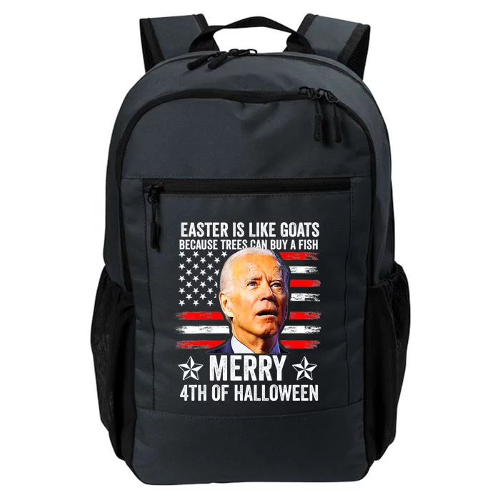 Anti Joe Biden Merry 4th Of Halloween 4th Of July Daily Commute Backpack