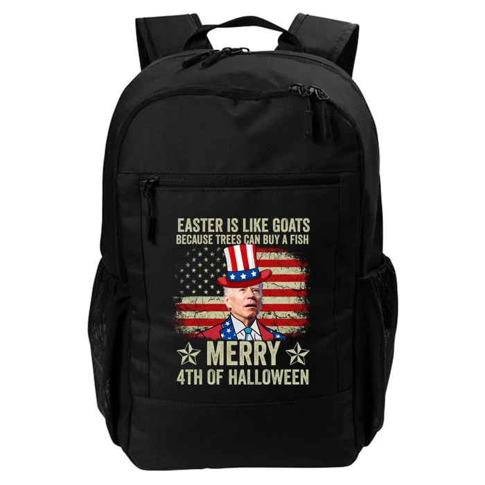 Anti Joe Biden Merry 4th Of Halloween 4th Of July Daily Commute Backpack