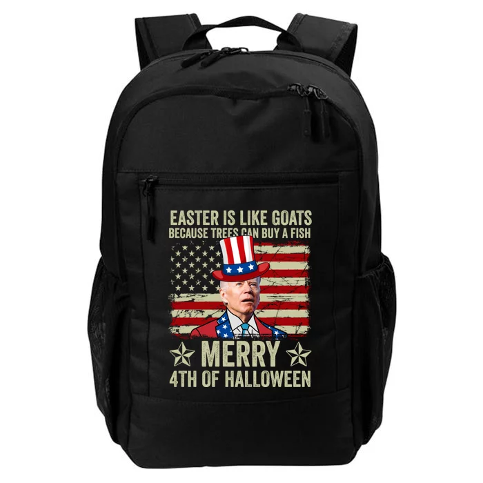 Anti Joe Biden Merry 4th Of Halloween 4th Of July Daily Commute Backpack