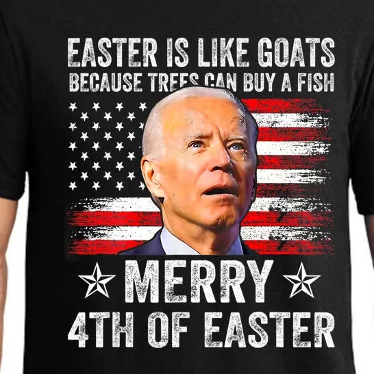 Anti Joe Biden Merry 4th Of Easter 4th Of July Merry 4th Of Faster Pajama Set