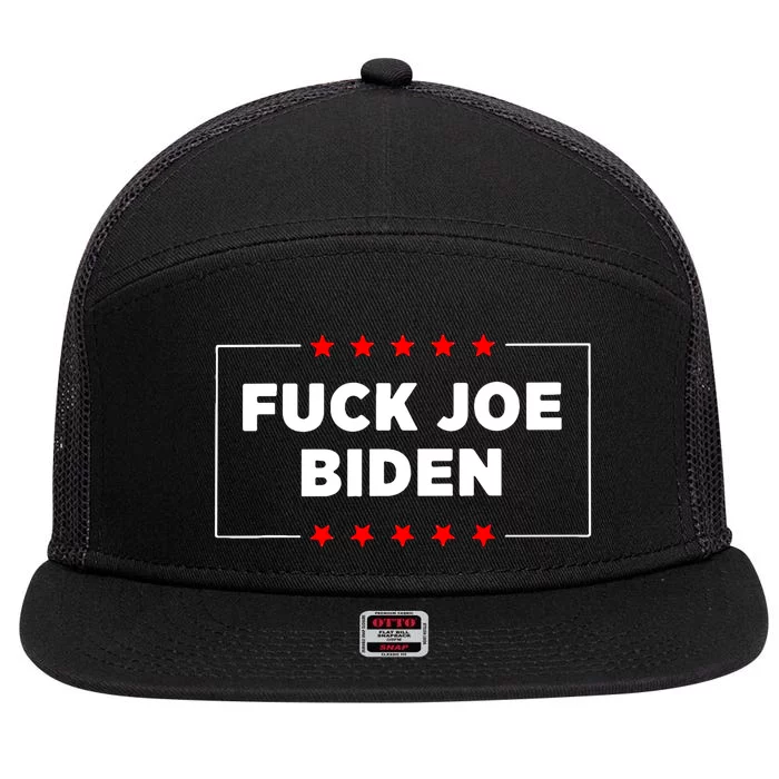 Anti Joe Biden Fuck Biden Biden Is Not My President 7 Panel Mesh Trucker Snapback Hat