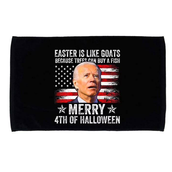 Anti Joe Biden Merry 4th Of Easter 4th Of July Merry 4th Of Faster Microfiber Hand Towel